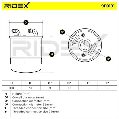 Fuel Filter RIDEX 9F0191 9F0191 - photo 4