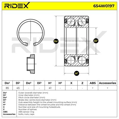 Wheel Bearing RIDEX 654W0197 654W0197 - photo 7