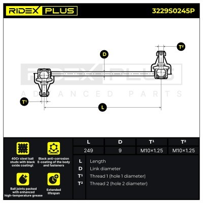 Stabilizer Link RIDEX 3229S0245P 3229S0245P - photo 7