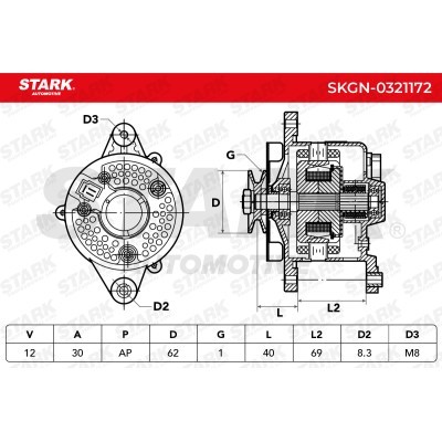 Alternator Stark SKGN-0321172 SKGN-0321172 - photo 8