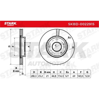 Brake Disc Stark SKBD-0022915 SKBD-0022915 - photo 7