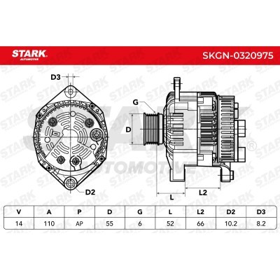 Alternator Stark SKGN-0320975 SKGN-0320975 - photo 5