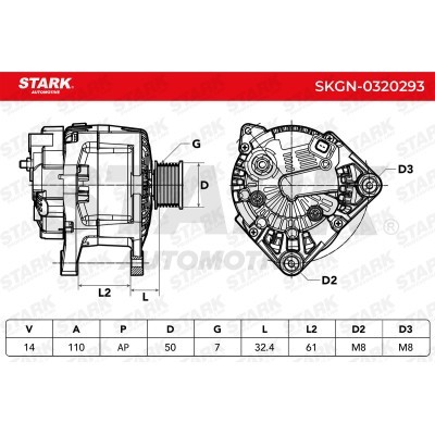 Alternator Stark SKGN-0320293 SKGN-0320293 - photo 5