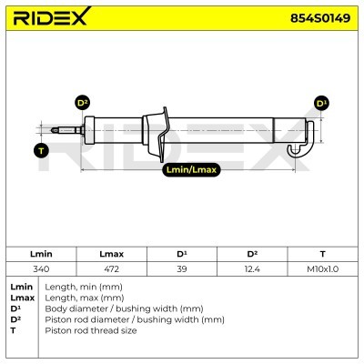 Shock Absorber RIDEX 854S0149 854S0149 - photo 3