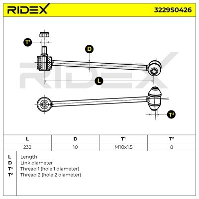 Stabilizer Link RIDEX 3229S0426 3229S0426 - photo 7
