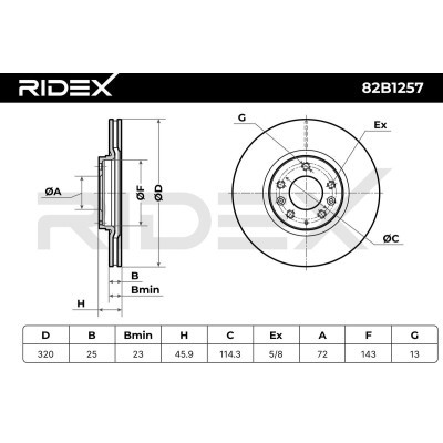 Brake Disc RIDEX 82B1257 82B1257 - photo 8