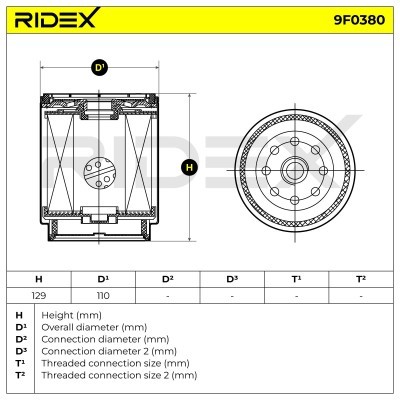 Fuel Filter RIDEX 9F0380 9F0380 - photo 6