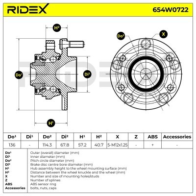 Wheel Bearing RIDEX 654W0722 654W0722 - photo 5