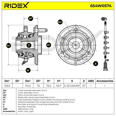 Wheel Bearing RIDEX 654W0574 654W0574 - photo 7