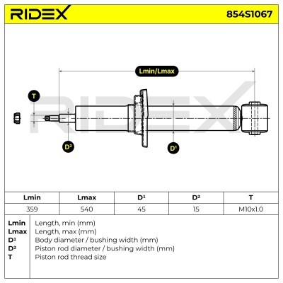 Shock Absorber RIDEX 854S1067 854S1067 - photo 7
