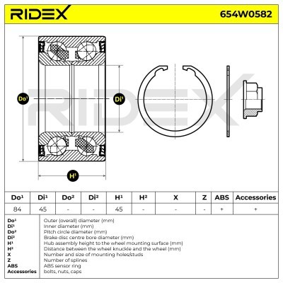 Wheel Bearing RIDEX 654W0582 654W0582 - photo 7