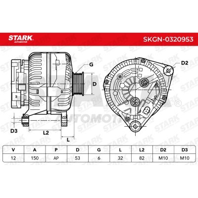 Alternator Stark SKGN-0320953 SKGN-0320953 - photo 5