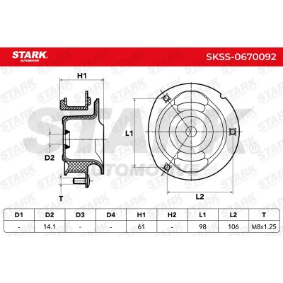 Strut Support Bearing Front Stark SKSS-0670092 SKSS-0670092 - photo 4