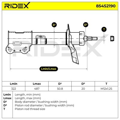 Shock Absorber RIDEX 854S2190 854S2190 - photo 8