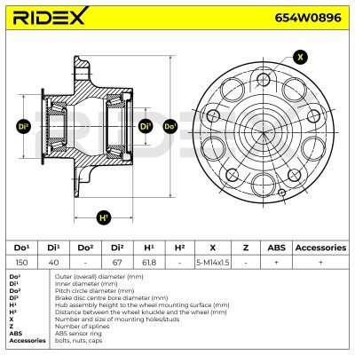 Wheel Bearing RIDEX 654W0896 654W0896 - photo 6