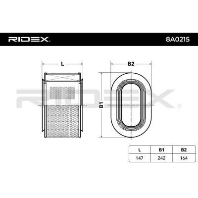 Air Filter RIDEX 8A0215 8A0215 - photo 6