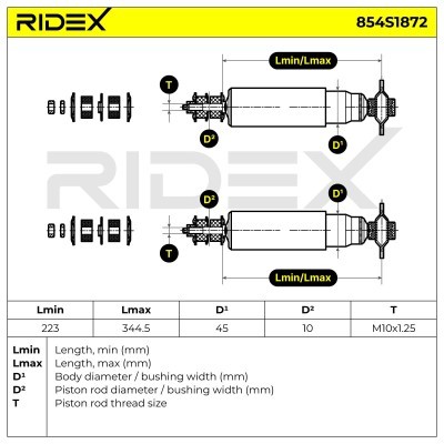 Shock Absorber RIDEX 854S1872 854S1872 - photo 5