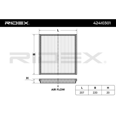 Cabin Air Filter RIDEX 424I0301 424I0301 - photo 3