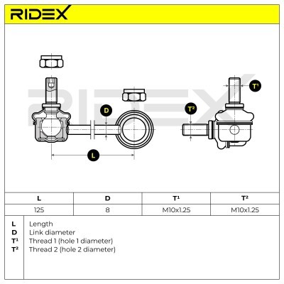Stabilizer Link RIDEX 3229S0160 3229S0160 - photo 7