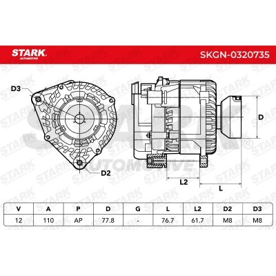 Alternator Stark SKGN-0320735 SKGN-0320735 - photo 7