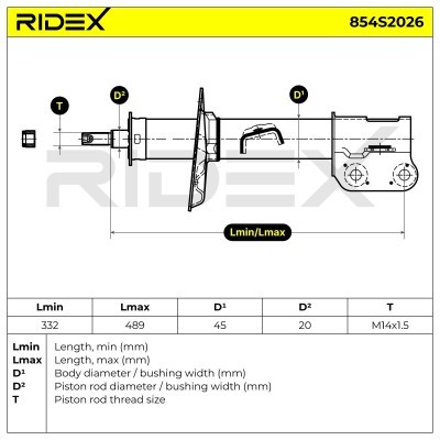 Shock Absorber RIDEX 854S2026 854S2026 - photo 8