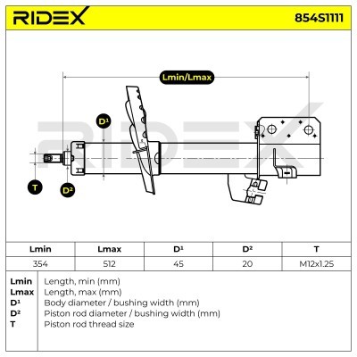 Shock Absorber RIDEX 854S1111 854S1111 - photo 9