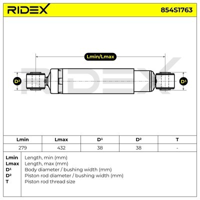 Shock Absorber RIDEX 854S1763 854S1763 - photo 6
