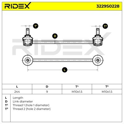 Stabilizer Link RIDEX 3229S0228 3229S0228 - photo 6