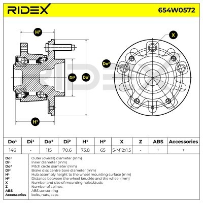 Wheel Bearing RIDEX 654W0572 654W0572 - photo 10
