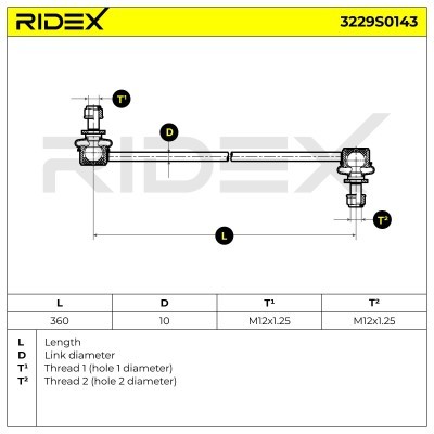Stabilizer Link RIDEX 3229S0143 3229S0143 - photo 8
