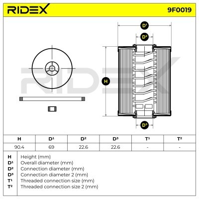 Fuel Filter RIDEX 9F0019 9F0019 - photo 5