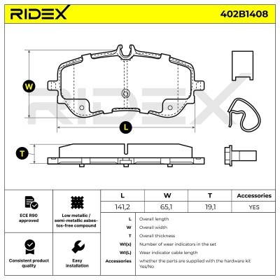 Brake Pads Set RIDEX 402B1408 402B1408 - photo 6