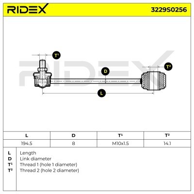Stabilizer Link RIDEX 3229S0256 3229S0256 - photo 8