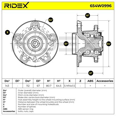 Wheel Bearing RIDEX 654W0996 654W0996 - photo 6