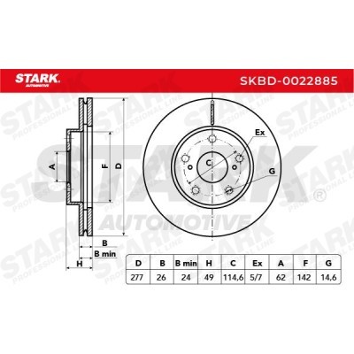 Brake Disc Stark SKBD-0022885 SKBD-0022885 - photo 5
