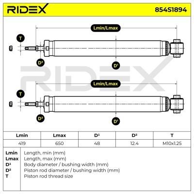 Shock Absorber RIDEX 854S1894 854S1894 - photo 7