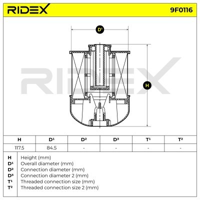 Fuel Filter RIDEX 9F0116 9F0116 - photo 5