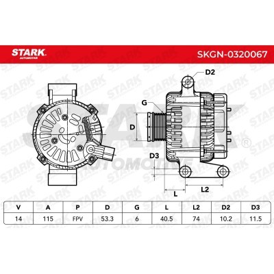 Alternator Stark SKGN-0320067 SKGN-0320067 - photo 7