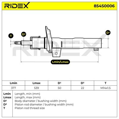 Shock Absorber RIDEX 854S0006 854S0006 - photo 9
