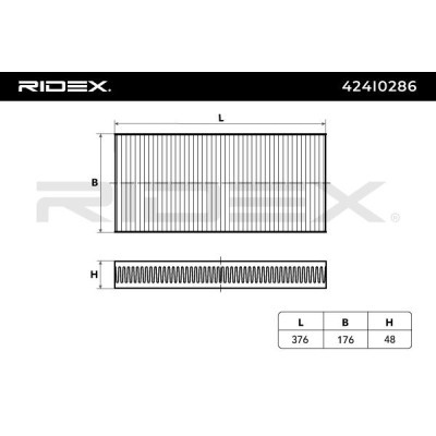 Cabin Air Filter RIDEX 424I0286 424I0286 - photo 5