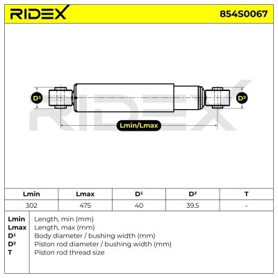 Shock Absorber RIDEX 854S0067 854S0067 - photo 7