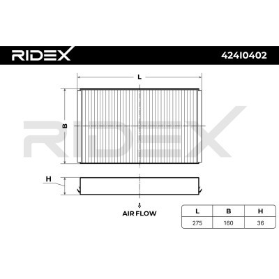 Cabin Air Filter RIDEX 424I0402 424I0402 - photo 6