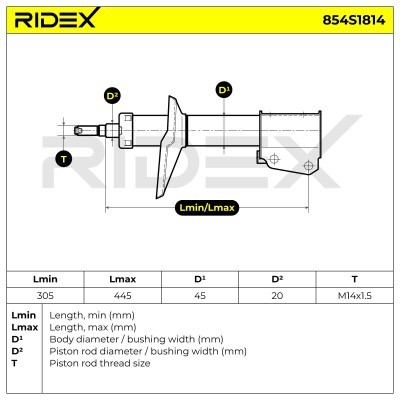Shock Absorber RIDEX 854S1814 854S1814 - photo 5