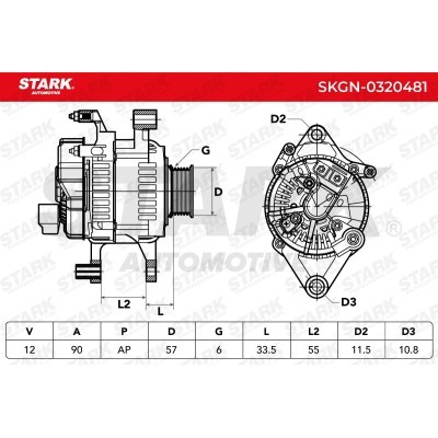 Alternator Stark SKGN-0320481 SKGN-0320481 - photo 5