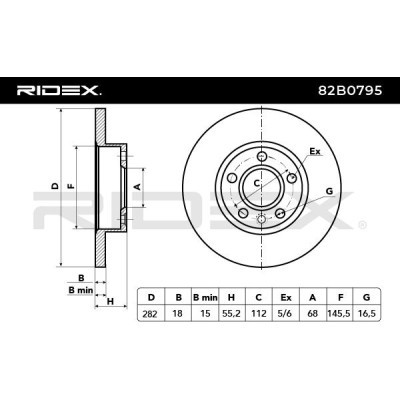 Brake Disc RIDEX 82B0795 82B0795 - photo 3