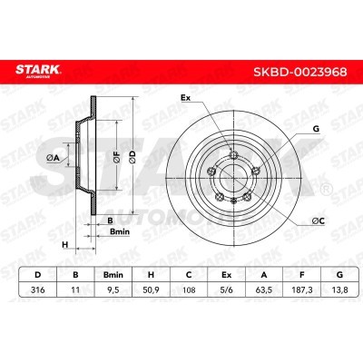Brake Disc Stark SKBD-0023968 SKBD-0023968 - photo 6