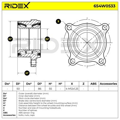 Wheel Bearing RIDEX 654W0533 654W0533 - photo 7
