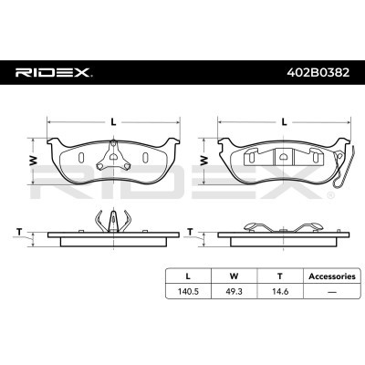 Brake Pads Set RIDEX 402B0382 402B0382 - photo 3