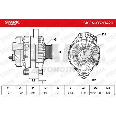Alternator Stark SKGN-0320420 SKGN-0320420 - photo 5