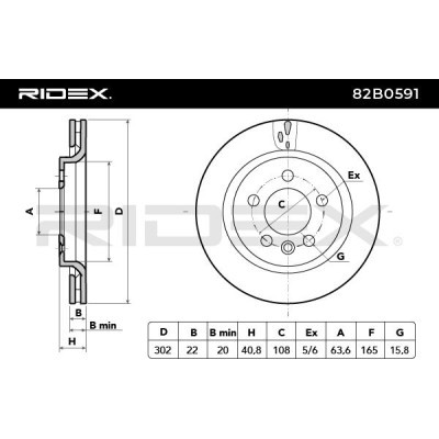 Brake Disc RIDEX 82B0591 82B0591 - photo 3